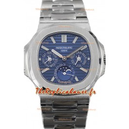 Patek Philippe Nautilus 5740 Perpetual Calendar Acier inoxydable Cadran bleu Montre réplique suisse 