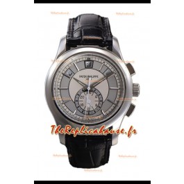 Patek Philippe 5205 Complications Moonphase Cadran blanc Réplique suisse miroir 1:1