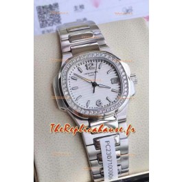 Patek Philippe Nautilus 7010/1G-011 32MM Réplique miroir 1:1 - Diamants véritables sur la lunette 