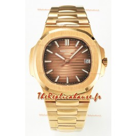 Patek Philippe Super Clone Nautilus 5711/1R-001 en Or Rose Cadran marron