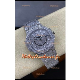 Patek Philippe Nautilus 7010 Acier inoxydable sertie de diamants 32MM Réplique 1:1 - Diamants véritables