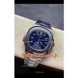 Patek Philippe Nautilus 5980/1A Chronographe 40e Anniversaire Boîtier acier et cadran violet - Réplique 1:1