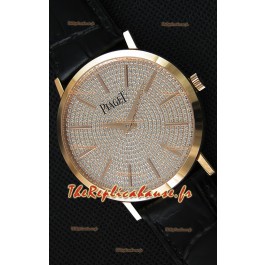Montre Piaget Altiplano G0A36128 Suisse à Quartz avec Cadran diamant pavé Boîtier Rose Or Réplique