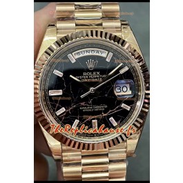 Rolex Day Date Presidential Montre en or rose 18 carats 40 mm - Cadran Eisenkiesel Miroir 1:1