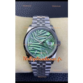 Rolex Datejust Mouvement Cal.3235 Réplique Miroir 1:1 Acier 904L 36MM - Cadran motif palmier vert