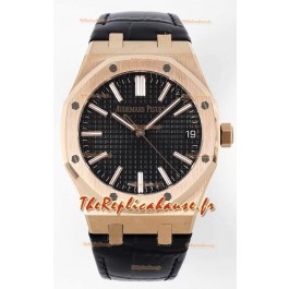 Audemars Piguet Royal Oak 15510 50e Anniversaire 41MM Cadran Noir Or Rose 41MM Réplique Miroir 1:1