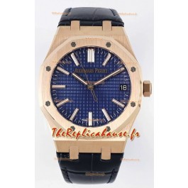 Audemars Piguet Royal Oak 15510 50ème anniversaire 41MM Cadran Bleu Or Rose 41MM Réplique Miroir 1:1
