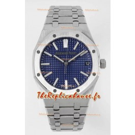 Audemars Piguet Royal Oak 15510 41MM 50ème anniversaire Blue Dial 904L en acier Réplique Miroir 1:1