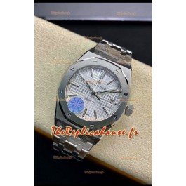 Audemars Piguet Royal Oak 15450 37MM Mouvement suisse Calibre 3120 dans un boîtier en acier 904L Cadran blanc 