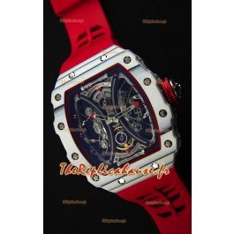 Richard Mille RM53-01 Pablo Mac Donough Boîtier Carbone Blanc Montre Réplique Suisse 