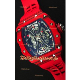 Richard Mille RM53-01 Pablo Mac Donough Boîtier Carbone Rouge Montre Réplique Suisse 