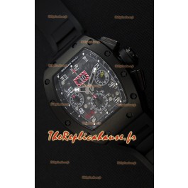 Montre Richard Mille RM011-FM Felipe Massa Étui en céramique noir d’une seule pièce avec Bracelet Noir