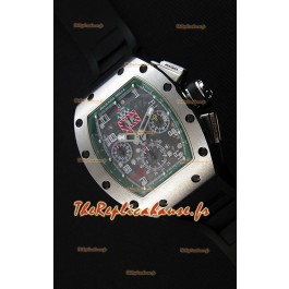 Montre Richard Mille RM011-FM Felipe Massa Étui en Titane d’une seule pièce avec Bracelet Noir