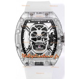 Richard Mille RM52-01 Boîtier saphir avec mouvement Tourbillon Véritable 1:1 Réplique Ultime