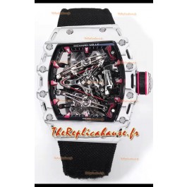 Richard Mille RM38-02 Boitier carbone Bubba Watson Mouvement Tourbillon Nylon noir Réplique miroir à l'échelle 1:1
