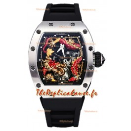 Richard Mille RM057 Montre en acier inoxydable avec cadran en forme de dragon et mouvement automatique suisse