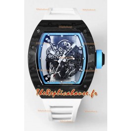 Montre Richard Mille RM055 Boîtier carbone noir Superclone 1:1 Tourbillon Authentique 