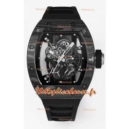 Montre Richard Mille RM055 Boîtier carbone noir Superclone 1:1 Tourbillon Authentique 