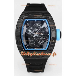 Montre Richard Mille RM055 Boîtier Carbone Noir Superclone 1:1 Tourbillon Authentique 