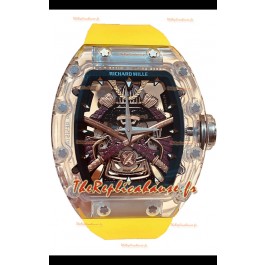 Richard Mille RM047 Samurai Tourbillon Véritable Bracelet Jaune et Boîtier Saphir 