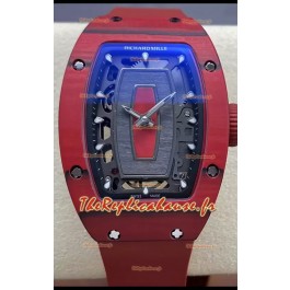 Richard Mille RM07 Boîtier carbone rouge 1:1 Montre Superclone suisse 
