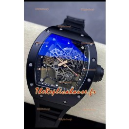 Richard Mille RM035 AMERICAS DLC noir et boîtier or rose Réplique Suisse 1:1 