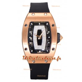 Richard Mille RM007 Or Rose 18K Automatique Montre Superclone Suisse Réplique