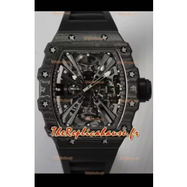 Richard Mille RM12-01 Boîtier en fibre de carbone Mouvement Tourbillon Véritable Montre Réplique 1:1