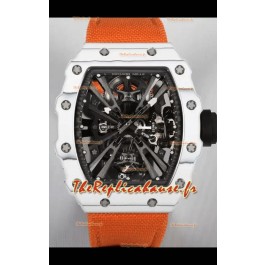 Richard Mille RM12-01 Montre réplique 1:1 du mouvement tourbillon authentique avec boîtier en fibre de carbone blanc