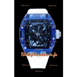 Richard Mille RM35-01 Montre Super Clone Tourbillon avec boîtier en saphir transparent