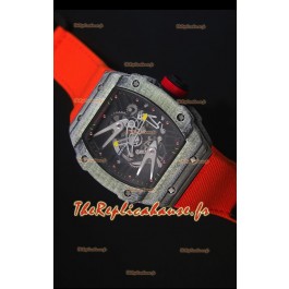 Richard Mille RM027 Tourbillon Rafael Nadal Edition Montre Suisse avec Boîtier en Carbone forgé