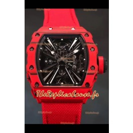 Richard Mille RM12-01 Fibre de carbone Véritable Mouvement Tourbillon Réplique Montre Miroir 1:1