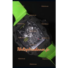 Montre Replica Suisse RM35-01 Richard Mille Edition Rafael Nadal avec un Bracelet en Nylon Vert