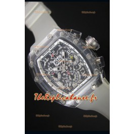 Montre avec Lunette Chronographe Blanche Richard Mille RM056-1 Tourbillon Felipe Massa