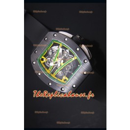 Montre Replica Suisse avec Lunette Jaune/Vert avec Boitier en Céramique RM061 Richard Mille