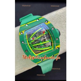 Richard Mille RM59-01 Véritable Mouvement Tourbillon en Boîtier Carbone NTPT Vert