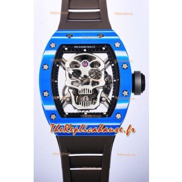 Richard Mille RM052-1 Tourbillon dans un boîtier en carbone NTPT bleu - Qualité miroir 1:1