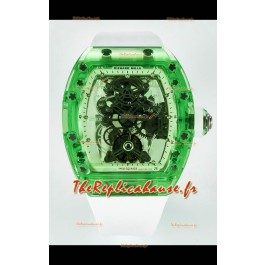 Richard Mille Super Clone 56-01 Montre avec boitier saphir transparent avec tourbillon véritable