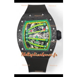Richard Mille Super Clone RM59-01 Boîtier carbone NTPT Cadran vert Réplique Montre Suisse