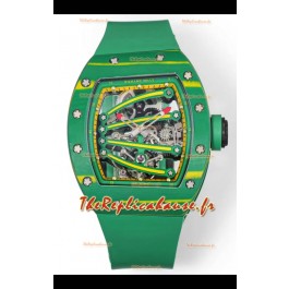 Richard Mille Super Clone RM59-01 Boîtier carbone NTPT vert Réplique Montre Suisse