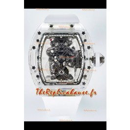 Richard Mille Super Clone 56-01 Montre avec boitier saphir transparent avec tourbillon véritable