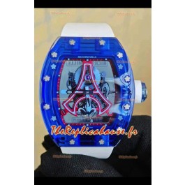Richard Mille RM52-03 Paris Saint-Germain Tourbillon Bleu Saphirs Réplique Montre Suisse 
