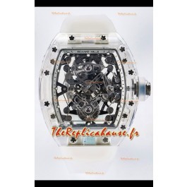 Richard Mille Super Clone 56-01 Montre avec boitier saphir transparent avec tourbillon véritable