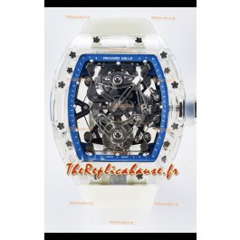 Richard Mille Super Clone 56-01 Montre avec boitier saphir transparent avec tourbillon véritable