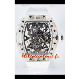 Richard Mille Super Clone 56-01 Montre avec boitier saphir transparent avec tourbillon véritable 