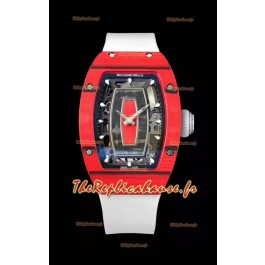 Montre Richard Mille RM07 Boîtier carbone rouge Montre réplique suisse 1:1 Superclone
