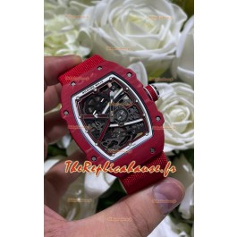 Montre Richard Mille Super Clone RM67-02 Carbone rouge TPT 37 Grammes Bracelet rouge