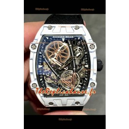 Richard Mille Super Clone 27-05 Boîtier Carbone Blanc Réplique Montre Suisse 