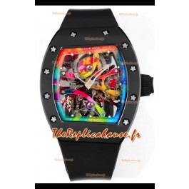 Richard Mille Super Clone RM68-01 Tourbillon Boîtier et Bracelet Céramique Noire Réplique Suisse