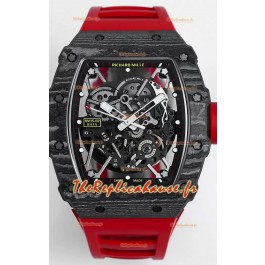 Richard Mille RM35-02 Rafael Nadal - Montre Super Clone Tourbillon Véritable - Boîtier en Fibre de Carbone